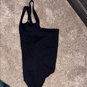 Classic Black Ribbed Tank Top for Women